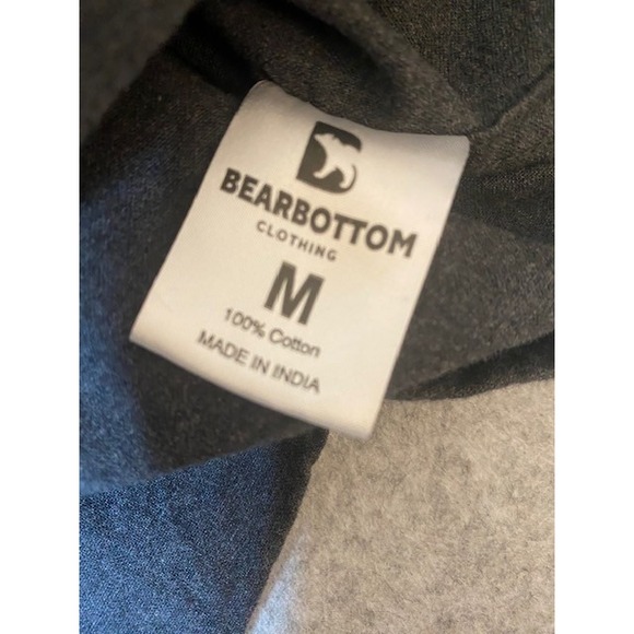 Bearbottom Clothing Men's Medium M Gray Long Sleeve Button Up Shirt‎ 100% Cotton - Picture 4 of 4